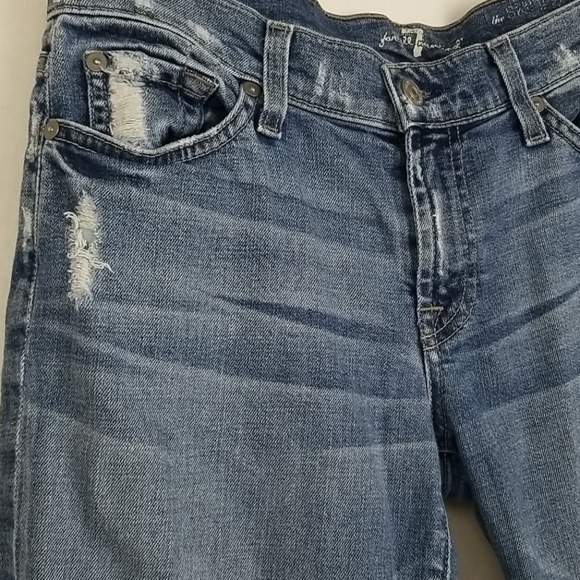 SOLD7 For All Mankind Skinny Crop & Roll Jeans Sz 27 - Picture 4 of 11